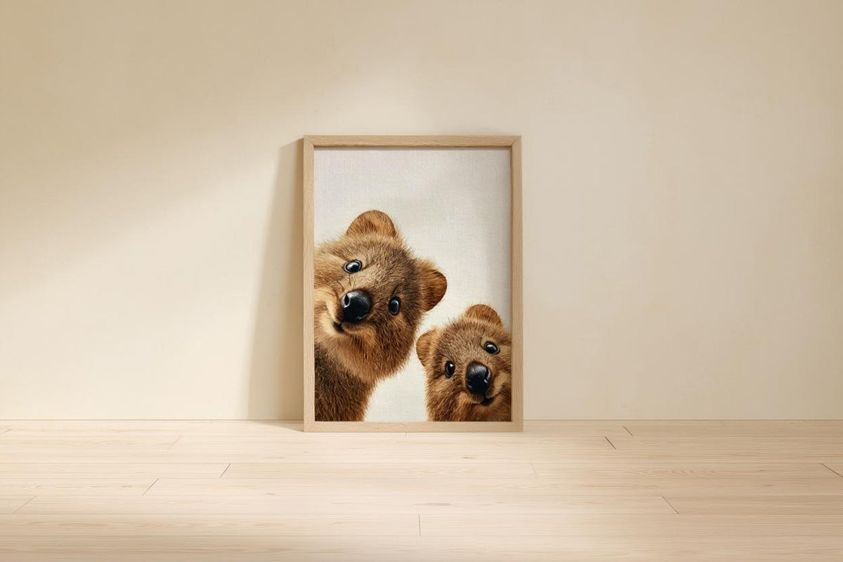 Smiling Quokka Art Print - Cute Nursery Wall Decor - Whimsical Australian Animal Poster - Funny Outback Pet Poster