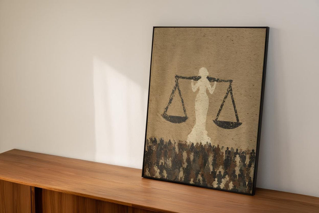 Lady Justice Print, Lawyer Office & Attorney Wall Art, Modern Legal Decor, Law Court Poster, Student Bar Exam School Gift