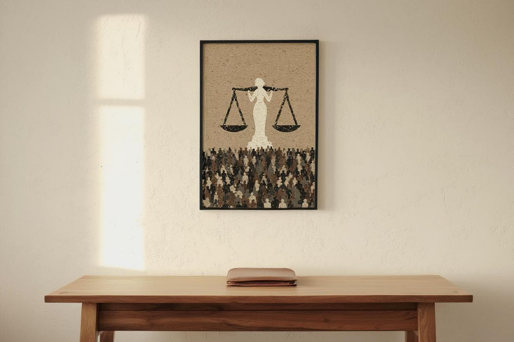 Lady Justice Print, Lawyer Office & Attorney Wall Art, Modern Legal Decor, Law Court Poster, Student Bar Exam School Gift