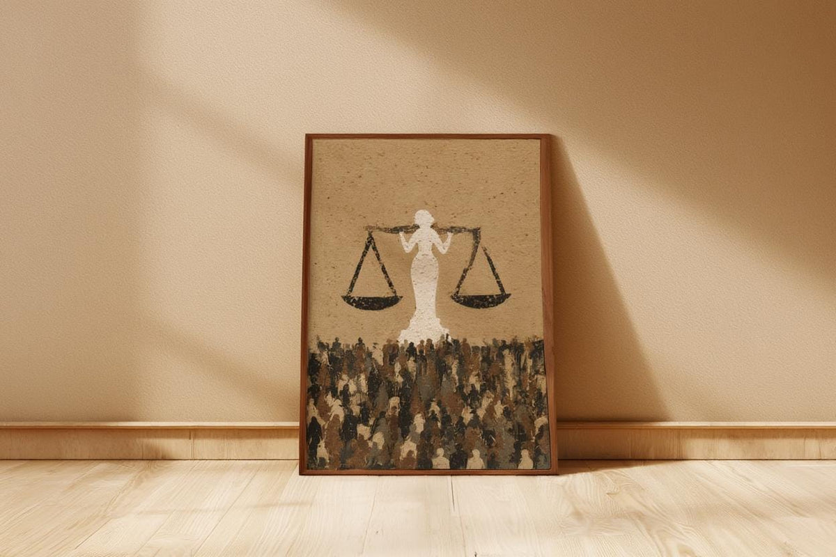 Lady Justice Print, Lawyer Office & Attorney Wall Art, Modern Legal Decor, Law Court Poster, Student Bar Exam School Gift