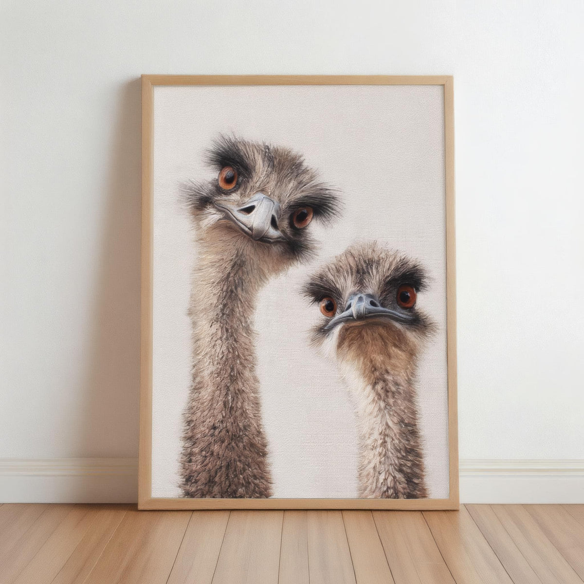 Funny Emu Wall Art, Quirky Bird Portrait Print, Whimsical Australian Wildlife Poster, Playful Home Decor, Bird Lover Gift, Farmhouse Decor
