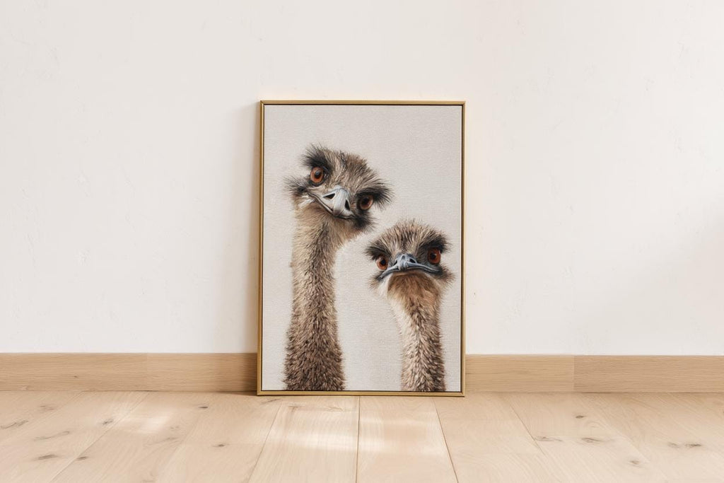 Funny Emu Wall Art, Quirky Bird Portrait Print, Whimsical Australian Wildlife Poster, Playful Home Decor, Bird Lover Gift, Farmhouse Decor