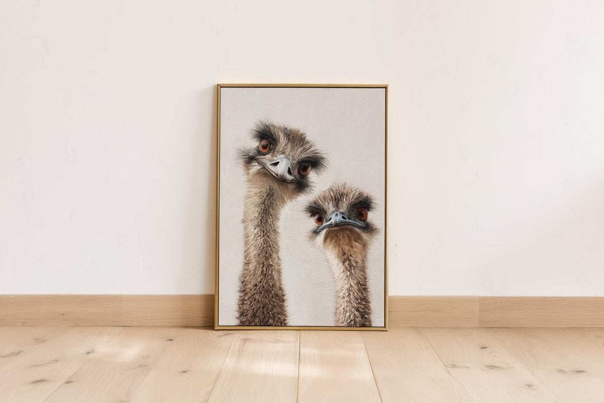 Funny Emu Wall Art, Quirky Bird Portrait Print, Whimsical Australian Wildlife Poster, Playful Home Decor, Bird Lover Gift, Farmhouse Decor