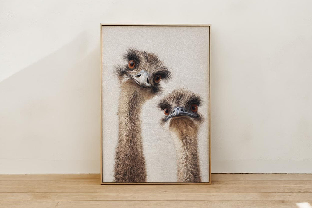 Funny Emu Wall Art, Quirky Bird Portrait Print, Whimsical Australian Wildlife Poster, Playful Home Decor, Bird Lover Gift, Farmhouse Decor
