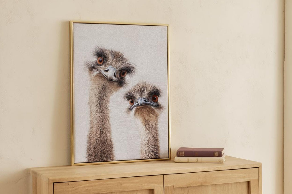 Funny Emu Wall Art, Quirky Bird Portrait Print, Whimsical Australian Wildlife Poster, Playful Home Decor, Bird Lover Gift, Farmhouse Decor