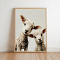 Baby Lamb Oil Painting: Whimsical Farm Animal Nursery Art
