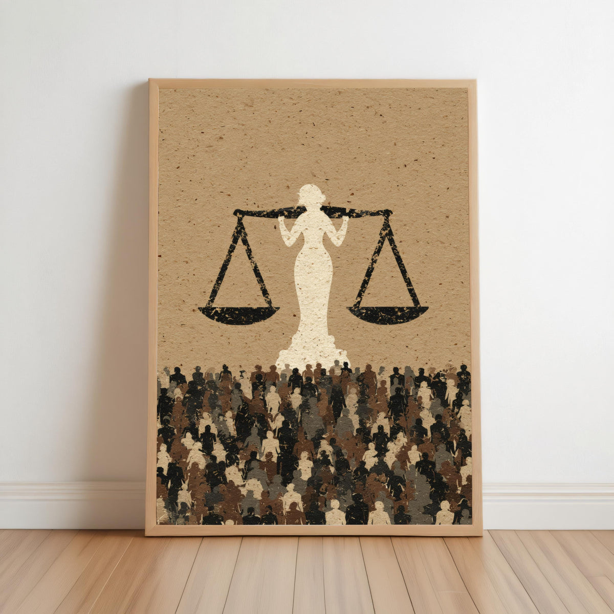 Lady Justice Print, Lawyer Office & Attorney Wall Art, Modern Legal Decor, Law Court Poster, Student Bar Exam School Gift