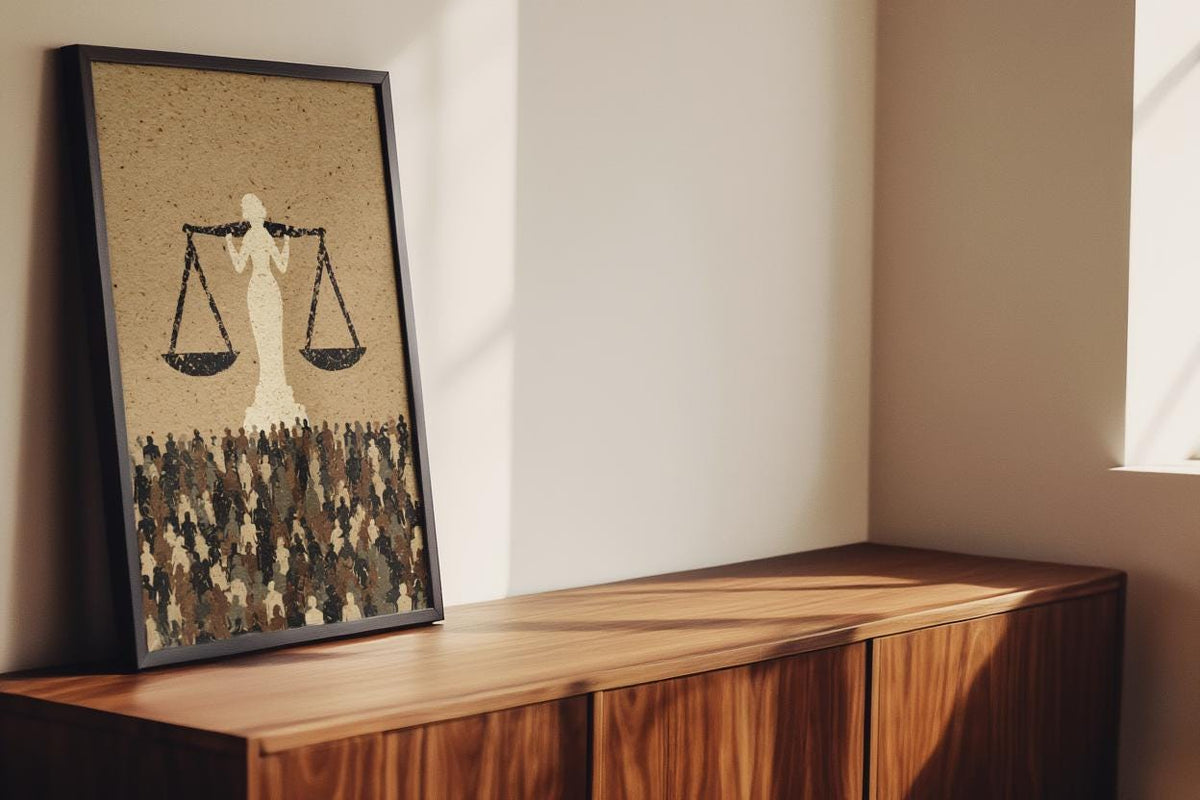 Lady Justice Print, Lawyer Office & Attorney Wall Art, Modern Legal Decor, Law Court Poster, Student Bar Exam School Gift