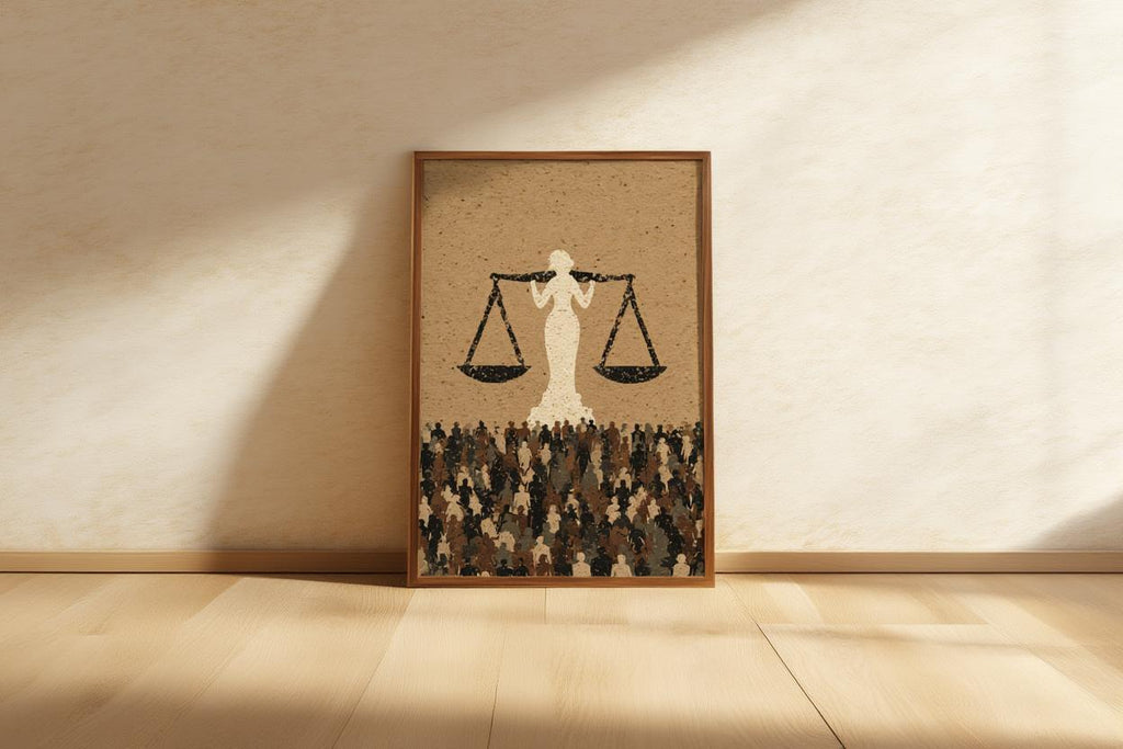 Lady Justice Print, Lawyer Office & Attorney Wall Art, Modern Legal Decor, Law Court Poster, Student Bar Exam School Gift