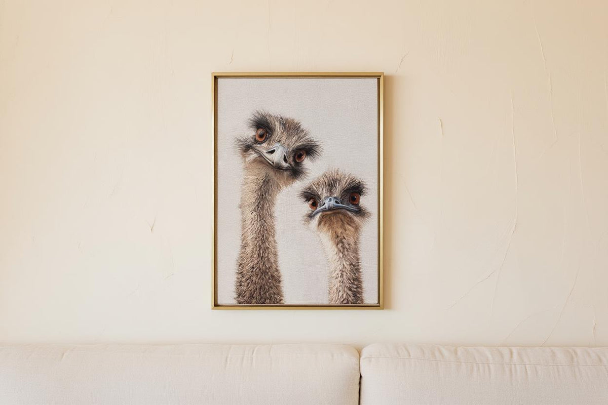 Funny Emu Wall Art, Quirky Bird Portrait Print, Whimsical Australian Wildlife Poster, Playful Home Decor, Bird Lover Gift, Farmhouse Decor