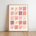 Pastel Pink Stripe Swimmer Wall Art, Mid Century Beach Print, Whimsical Sport Canvas, Vintage Pool Bathroom Decor, Retro Summer Home Poster