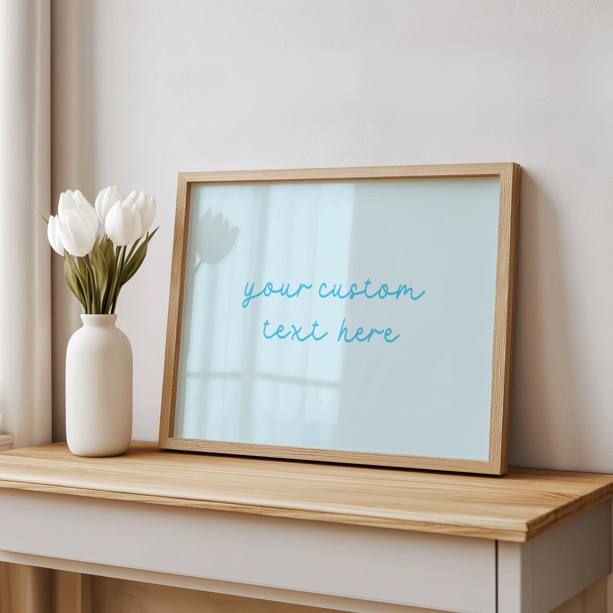 Printed Custom Text Quote Poster, Minimalistic Neutral Wall Art, Modern Typography Print, Trendy Home Decor, Personalized Positive Quote