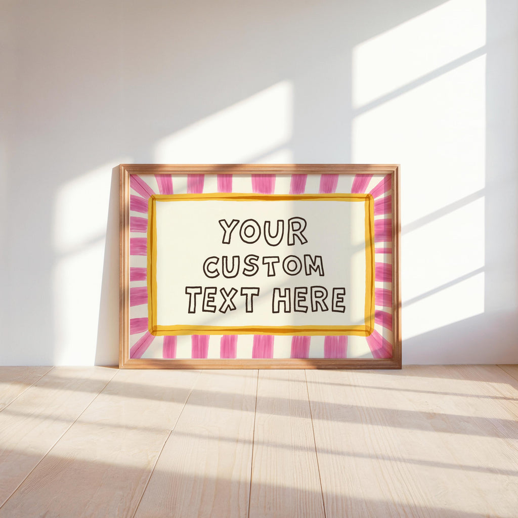 Custom Text Wall Art, It’s Literally All Fun And Games Poster, Playful Personalized Quote Typography Print, Modern Retro Dopamine Decor
