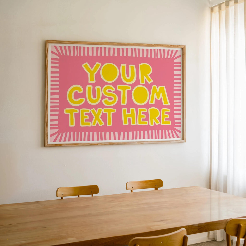 Custom Quote Poster, Playful Typography Print, It Really Is All Fun and Games, Striped Wall Art, Personalized Name Sign, Retro Pastel Decor