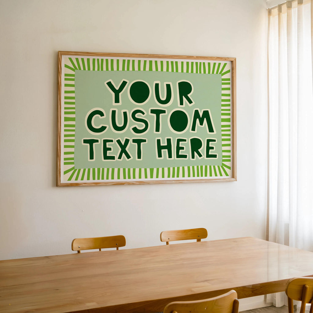 Custom Quote Poster, Playful Typography Print, It Really Is All Fun and Games, Striped Wall Art, Personalized Name Sign, Retro Pastel Decor