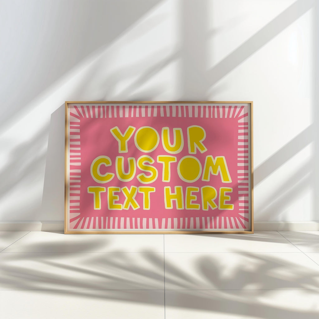 Custom Quote Poster, Playful Typography Print, It Really Is All Fun and Games, Striped Wall Art, Personalized Name Sign, Retro Pastel Decor
