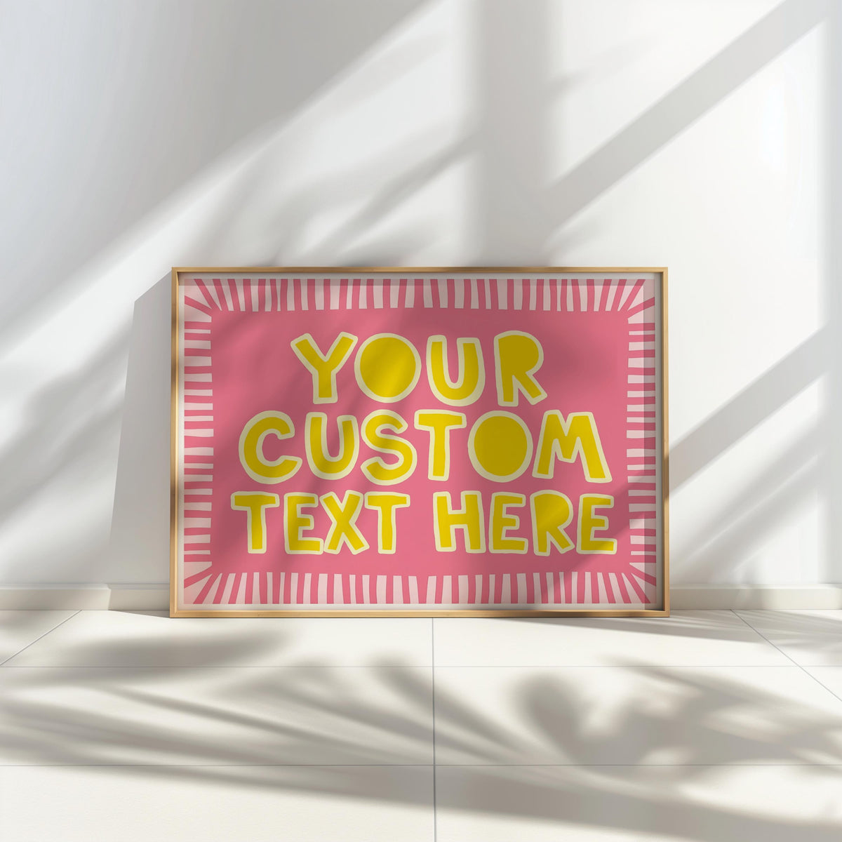 Custom Quote Poster, Playful Typography Print, It Really Is All Fun and Games, Striped Wall Art, Personalized Name Sign, Retro Pastel Decor