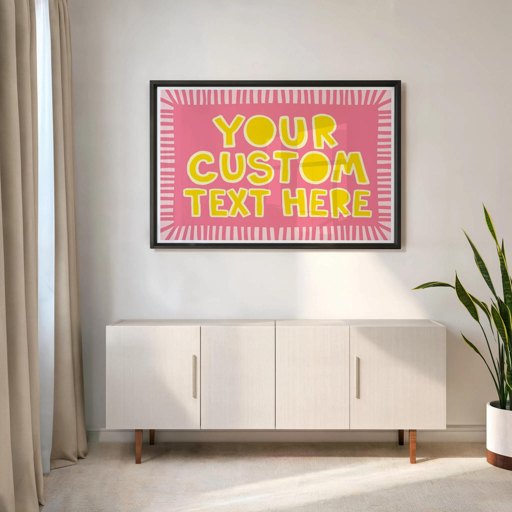 Custom Quote Poster, Playful Typography Print, It Really Is All Fun and Games, Striped Wall Art, Personalized Name Sign, Retro Pastel Decor