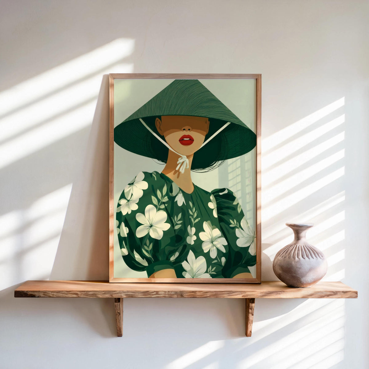 Filipina Woman Wall Art Modern Philippines Fashion Poster, Sampaguita Flower Botanical Print, Southeast Asian Decor, Filipino Pinoy Heritage