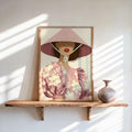 Filipina Woman Wall Art Modern Philippines Fashion Poster, Sampaguita Flower Botanical Print, Southeast Asian Decor, Filipino Pinoy Heritage