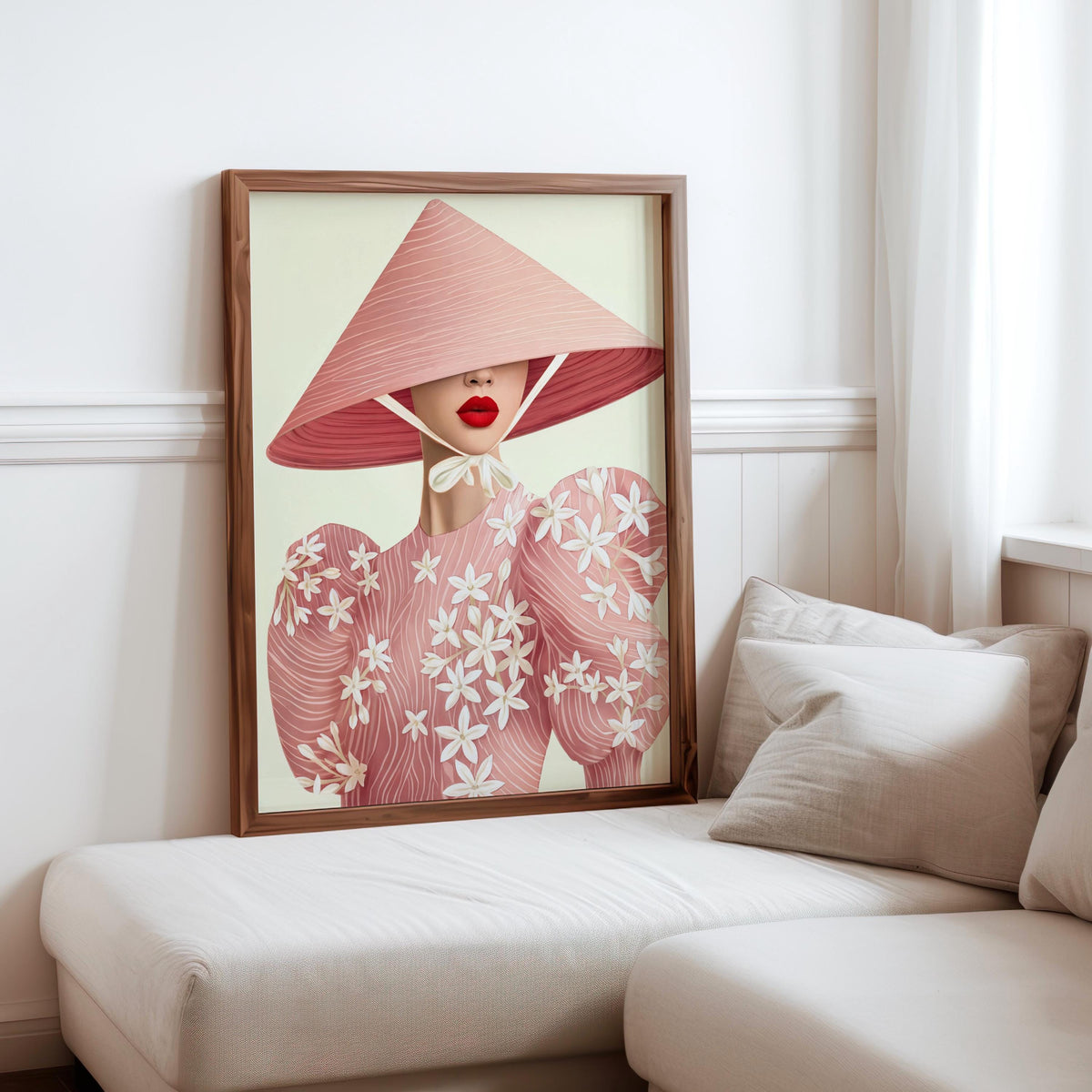 Filipino Sampaguita Flower Print, Philippines Woman Fashion Wall Art, Filipina Tropical Asian Girl Botanical Poster, Pinoy Heritage Decor