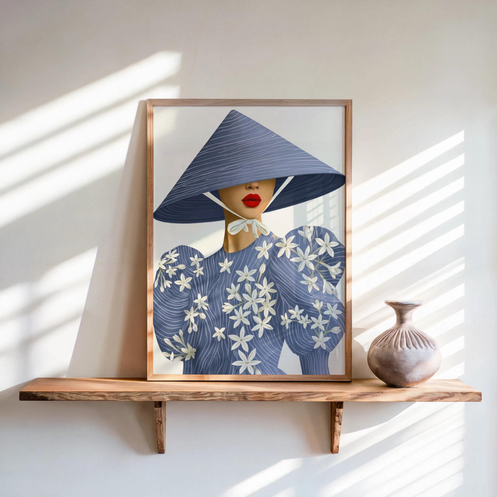Filipino Sampaguita Flower Print, Philippines Woman Fashion Wall Art, Filipina Tropical Asian Girl Botanical Poster, Pinoy Heritage Decor