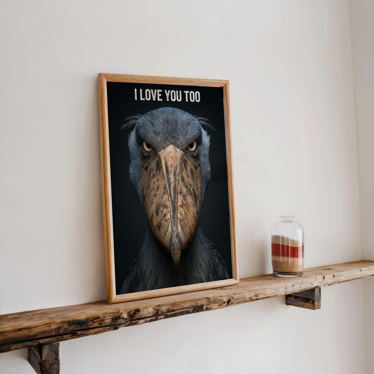 Shoebill Stork Wall Art, Funny Custom Bird Quote Poster, Personalisable Wildlife Photography, Unique Animal Lover Gift, Quirky Home Decor