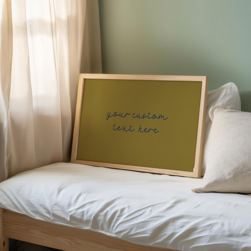 Printed Custom Text Quote Poster, Minimalistic Neutral Wall Art, Modern Typography Print, Trendy Home Decor, Personalized Positive Quote