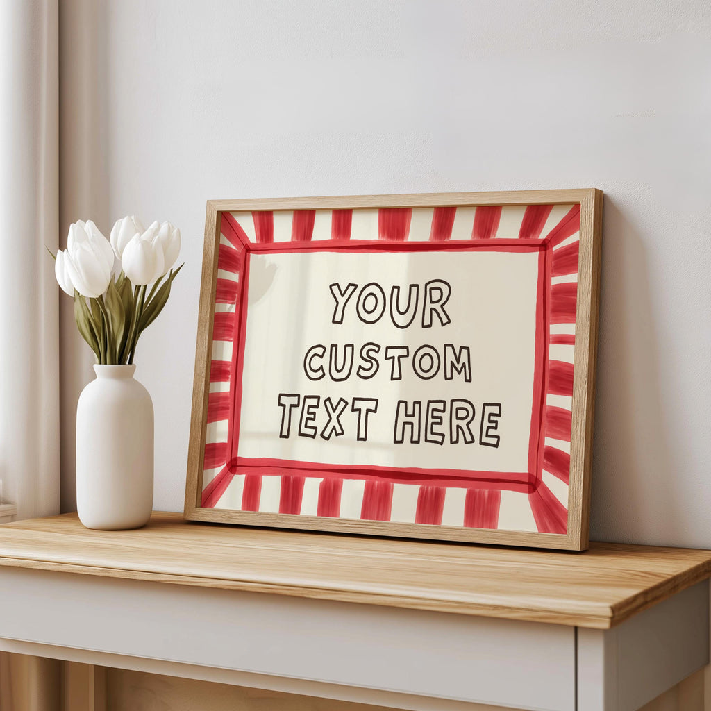 Custom Text Wall Art, It’s Literally All Fun And Games Poster, Playful Personalized Quote Typography Print, Modern Retro Dopamine Decor