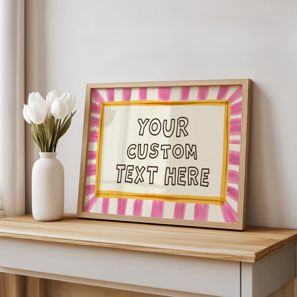Custom Text Wall Art, It’s Literally All Fun And Games Poster, Playful Personalized Quote Typography Print, Modern Retro Dopamine Decor