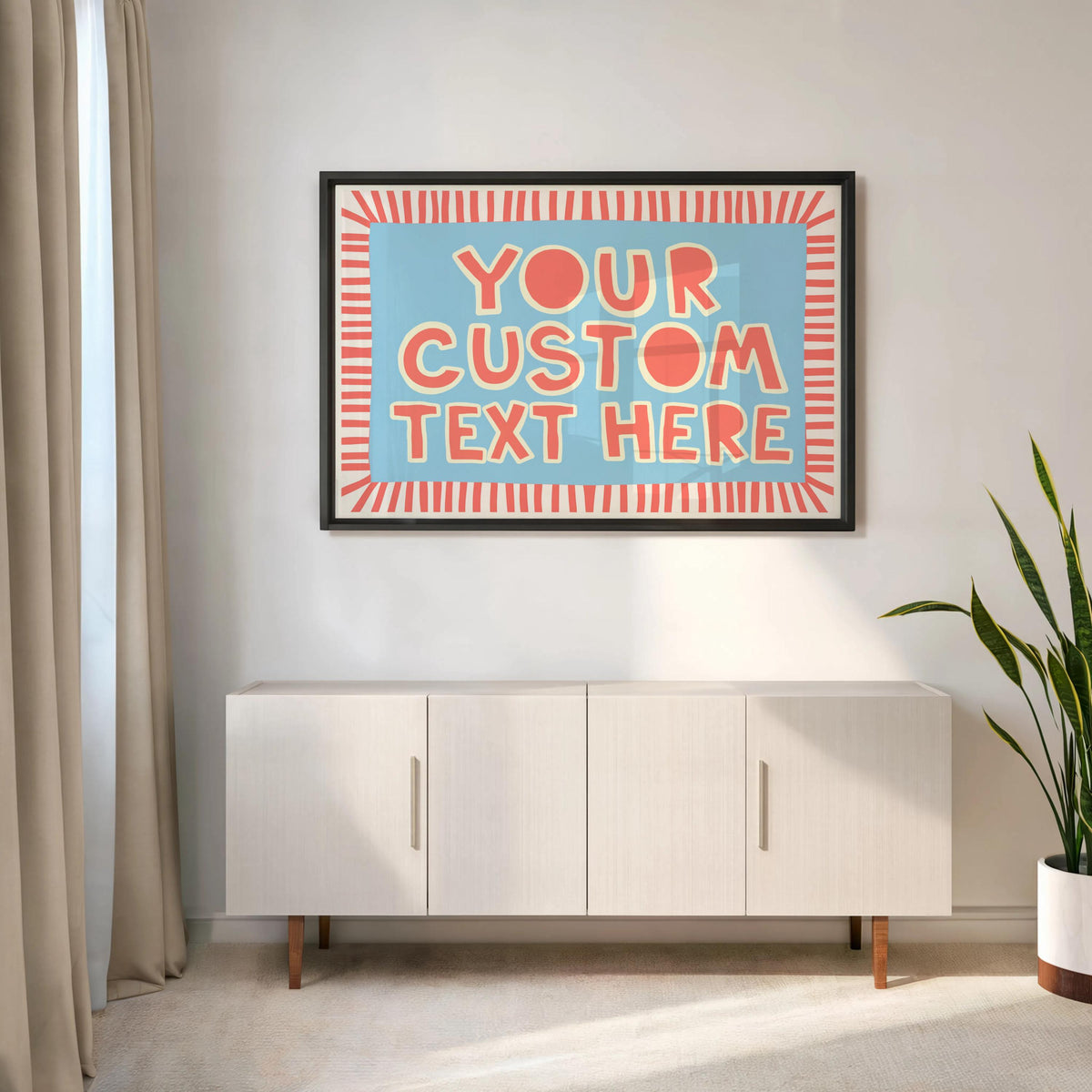 Custom Quote Poster, Playful Typography Print, It Really Is All Fun and Games, Striped Wall Art, Personalized Name Sign, Retro Pastel Decor