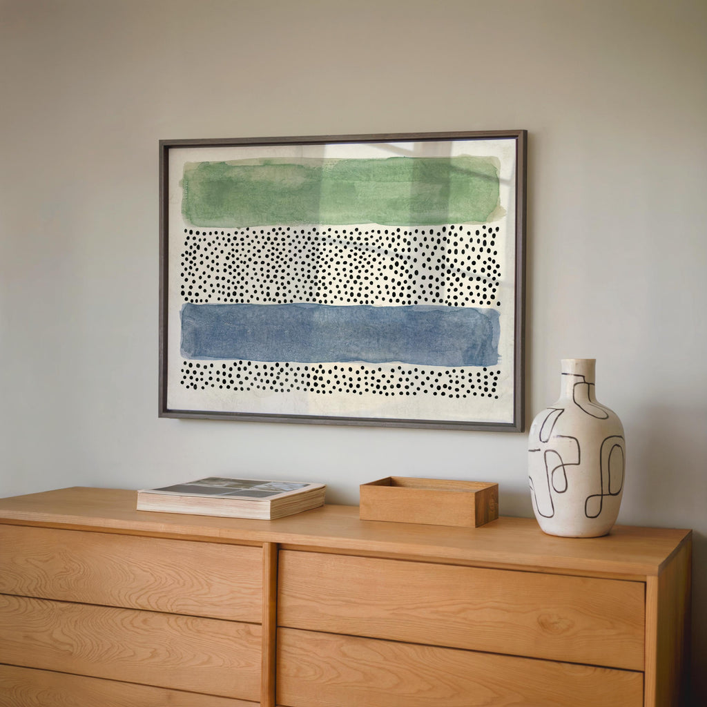 Abstract Minimalist Wall Art, Mid Century Modern Print, Japandi Poster, Wabi Sabi Watercolor Poster, Earthy Boho Decor Horizontal Panel