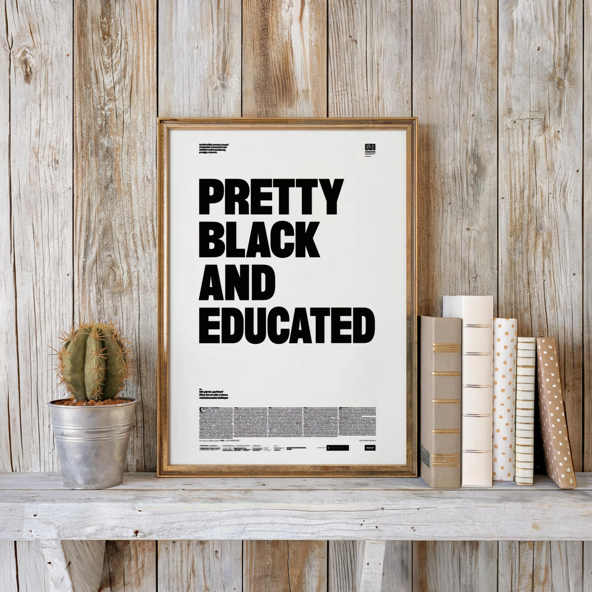 Pretty black and educated newspaper style