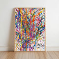 Abstract Paint Splatter Quote Poster, Inspirational Wall Art, What If It All Works Out Rainbow Decor, Dopamine Uplifting Typography Print