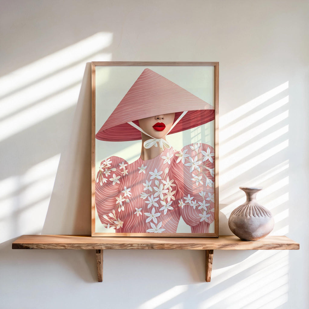 Filipino Sampaguita Flower Print, Philippines Woman Fashion Wall Art, Filipina Tropical Asian Girl Botanical Poster, Pinoy Heritage Decor