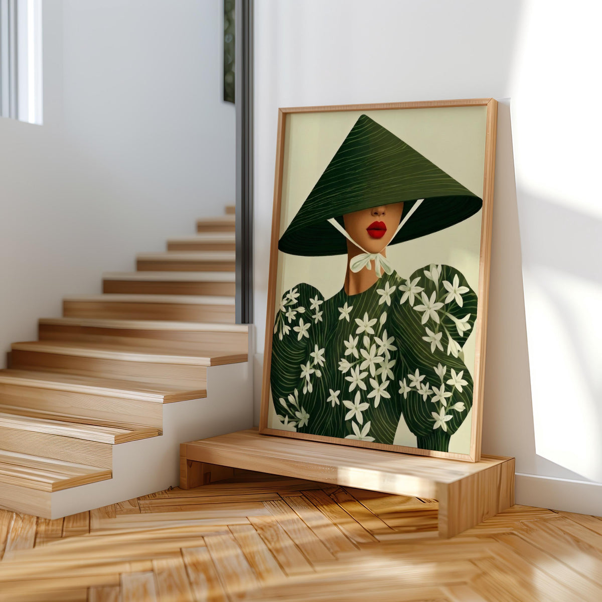 Filipino Sampaguita Flower Print, Philippines Woman Fashion Wall Art, Filipina Tropical Asian Girl Botanical Poster, Pinoy Heritage Decor