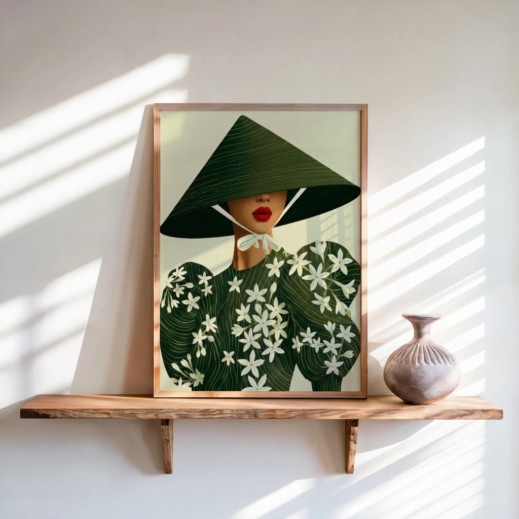 Filipino Sampaguita Flower Print, Philippines Woman Fashion Wall Art, Filipina Tropical Asian Girl Botanical Poster, Pinoy Heritage Decor