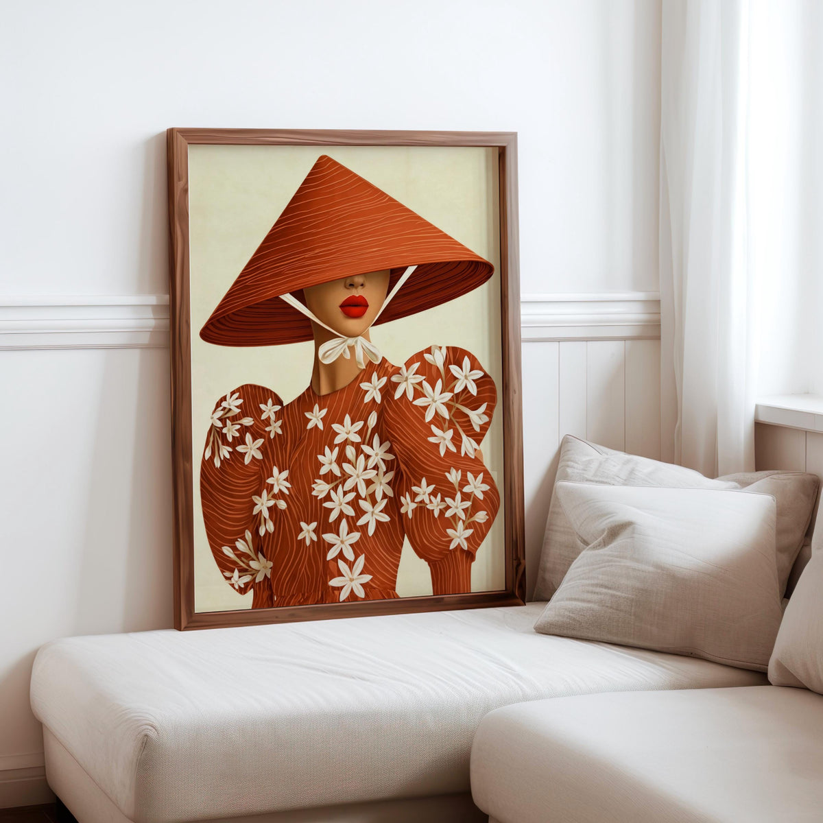 Filipino Sampaguita Flower Print, Philippines Woman Fashion Wall Art, Filipina Tropical Asian Girl Botanical Poster, Pinoy Heritage Decor