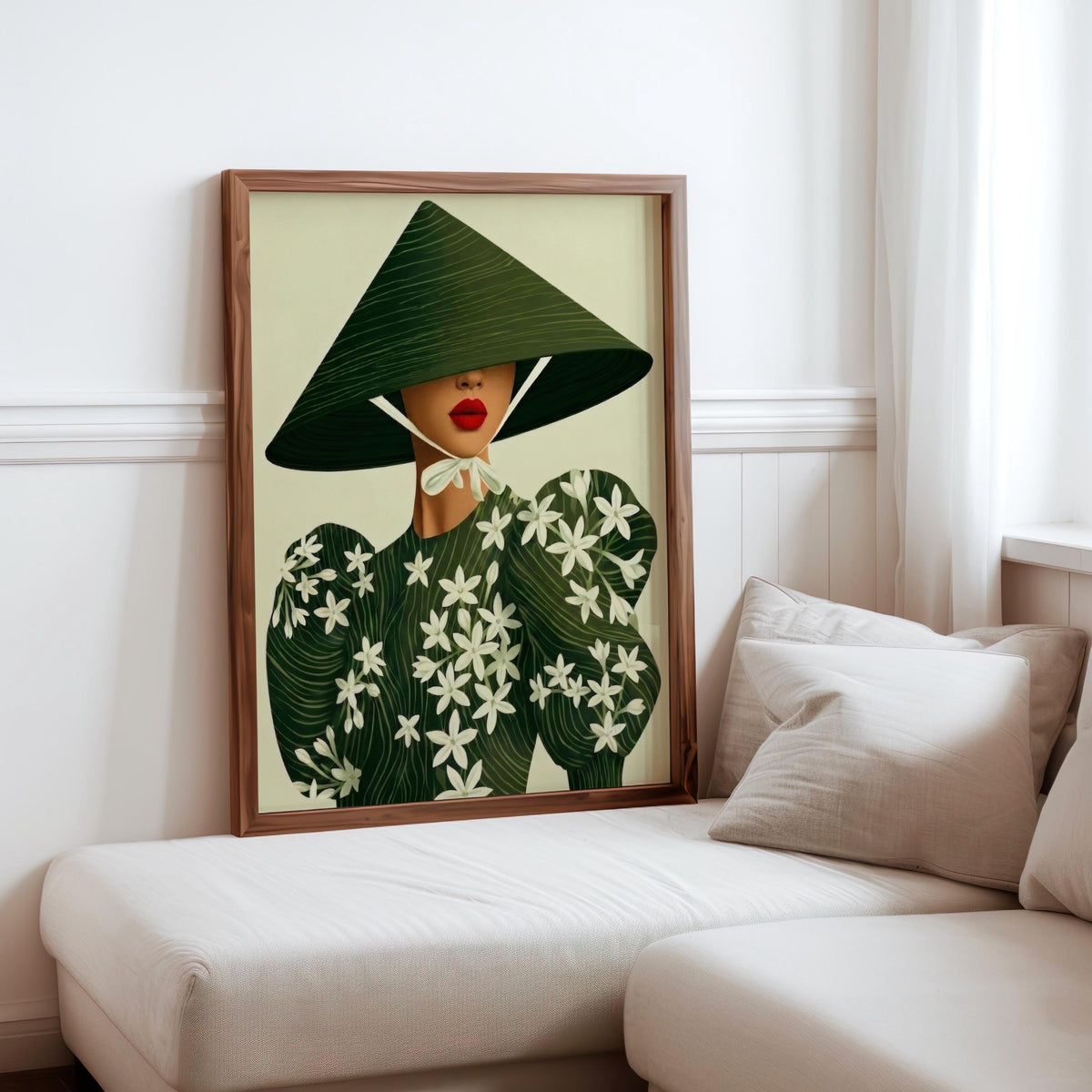 Filipino Sampaguita Flower Print, Philippines Woman Fashion Wall Art, Filipina Tropical Asian Girl Botanical Poster, Pinoy Heritage Decor