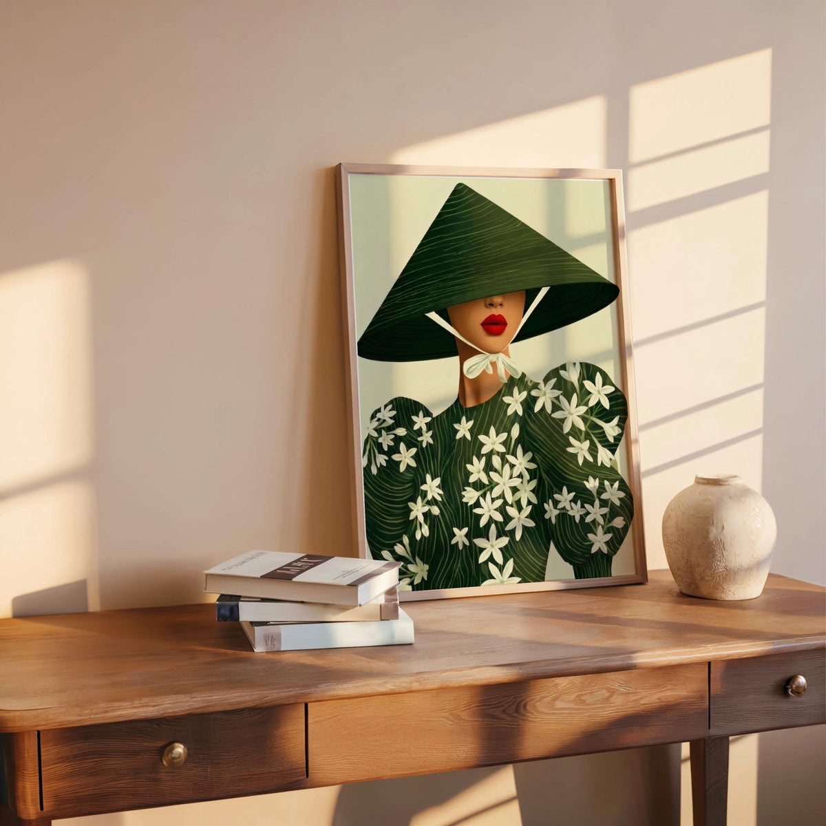Filipino Sampaguita Flower Print, Philippines Woman Fashion Wall Art, Filipina Tropical Asian Girl Botanical Poster, Pinoy Heritage Decor