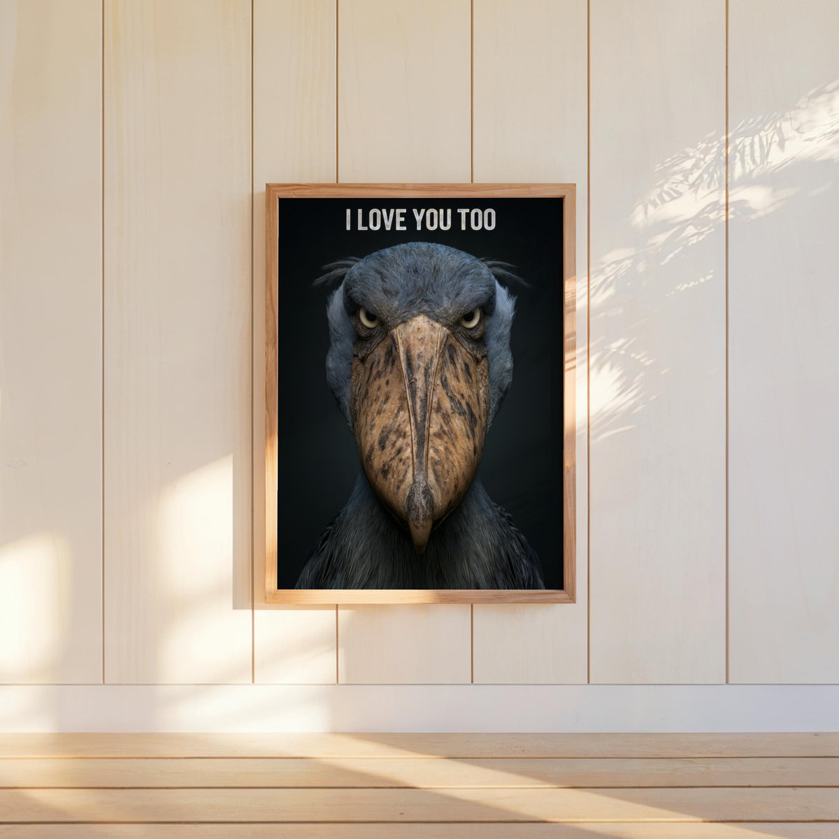 Shoebill Stork Wall Art, Funny Custom Bird Quote Poster, Personalisable Wildlife Photography, Unique Animal Lover Gift, Quirky Home Decor