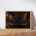 Black Woman & Man DJ Wall Art, Turntable Music Producer Print, Electronic Studio Decor, Nightclub Panel, Audiophile Poster, Music Room Sign