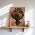 Black Woman Floral Wall Art Set, Tropical Flower Fashion Portrait, Botanical Black Girl Statement Print, African American Plant Lover Female