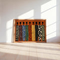 Abstract African Art Print, Ethnic Tribal Figures Wall Art, Afrocentric Black People Figurative Decor, Modern Colorful Cultural Afro Panel