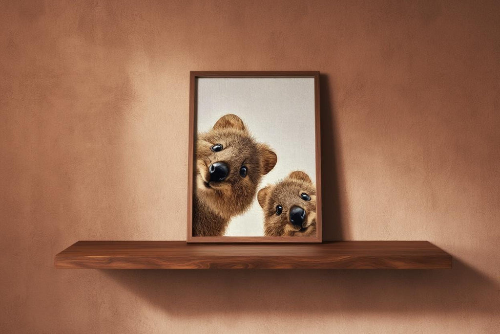 Quokka Art Print, Cute SmilinAustralia Nursery Wall Decor, Whimsical Australian Smiling Animal Poster, Outback Wildlife Illustration
