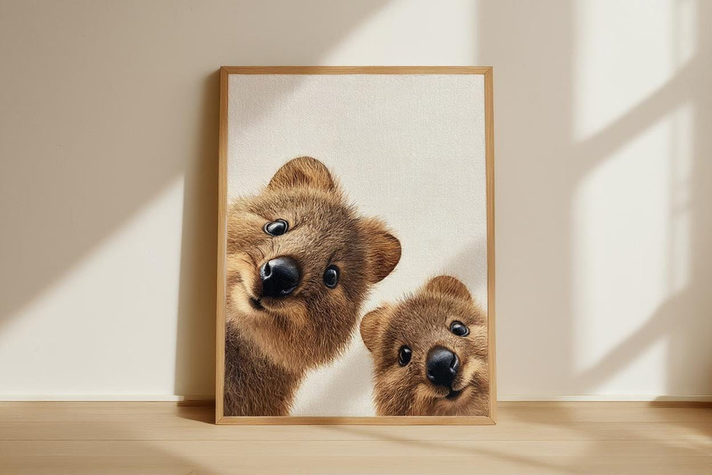 Quokka Art Print, Cute SmilinAustralia Nursery Wall Decor, Whimsical Australian Smiling Animal Poster, Outback Wildlife Illustration