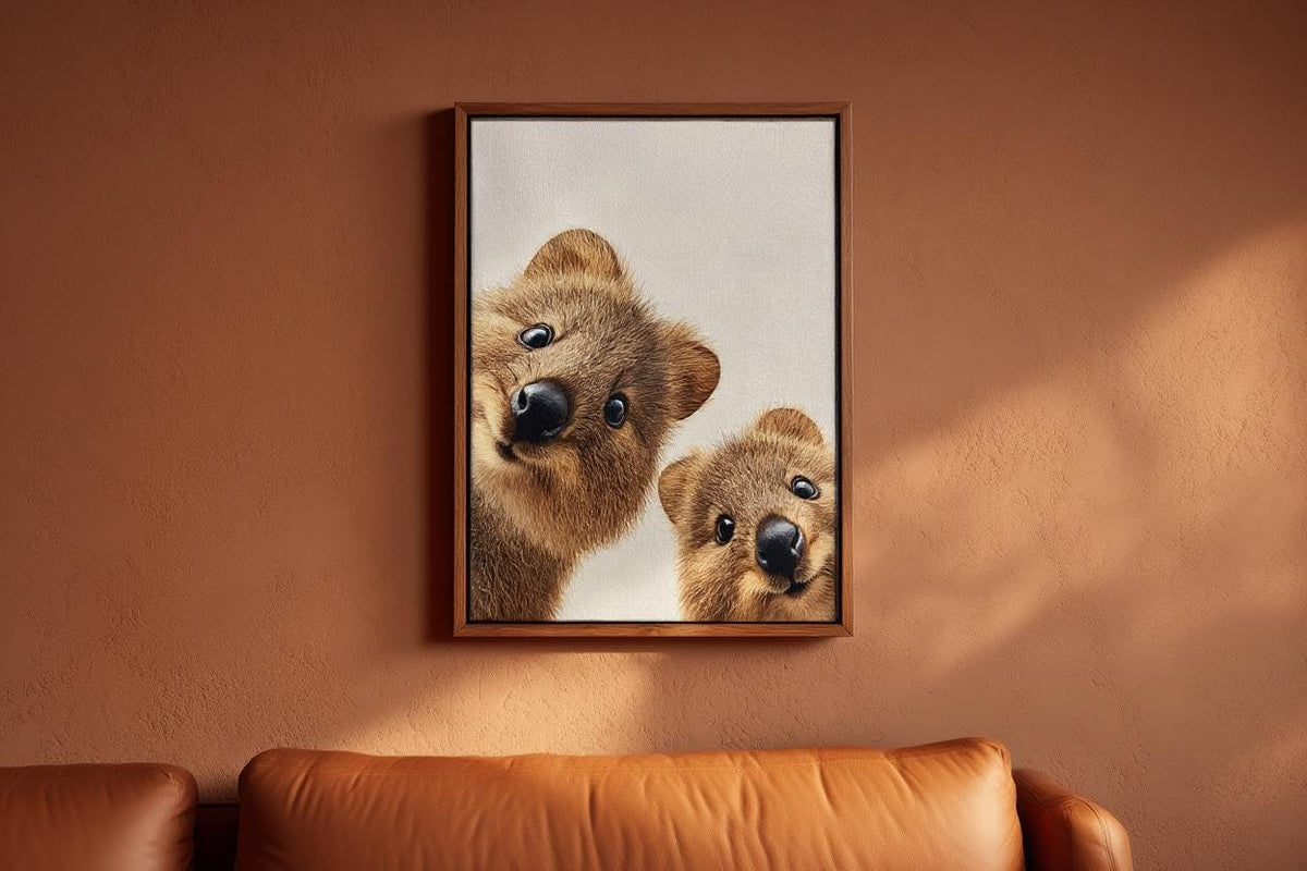 Quokka Art Print, Cute SmilinAustralia Nursery Wall Decor, Whimsical Australian Smiling Animal Poster, Outback Wildlife Illustration