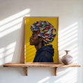 Sneakerhead Afro Print, Trainers Shoe Afrocentric Black Man Portrait, Urban Fashion Wall Decor, Bold Streetwear Poster, Street Style Pop Art