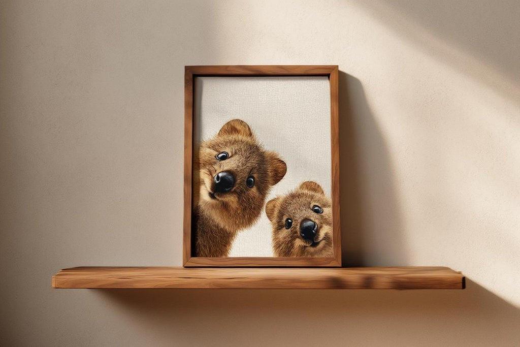Quokka Art Print, Cute SmilinAustralia Nursery Wall Decor, Whimsical Australian Smiling Animal Poster, Outback Wildlife Illustration