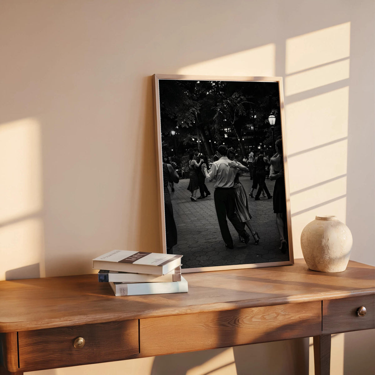 Couple Tango Dance Print, Black and White Photography, Romantic Vintage Poster, Dancing Wall Art, Ballroom Decor, Anniversary Gift for Her